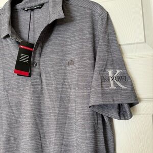 Travis Mathew The Heater Performance Golf Polo Shirt Sleet/Quiet Shade Size M
